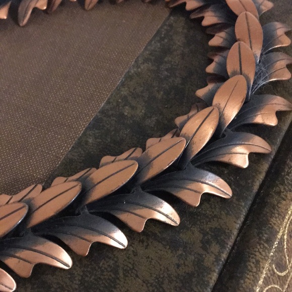 Stunning Vintage Signed Rebajes Copper Necklace and Earring Set - Picture 7 of 12